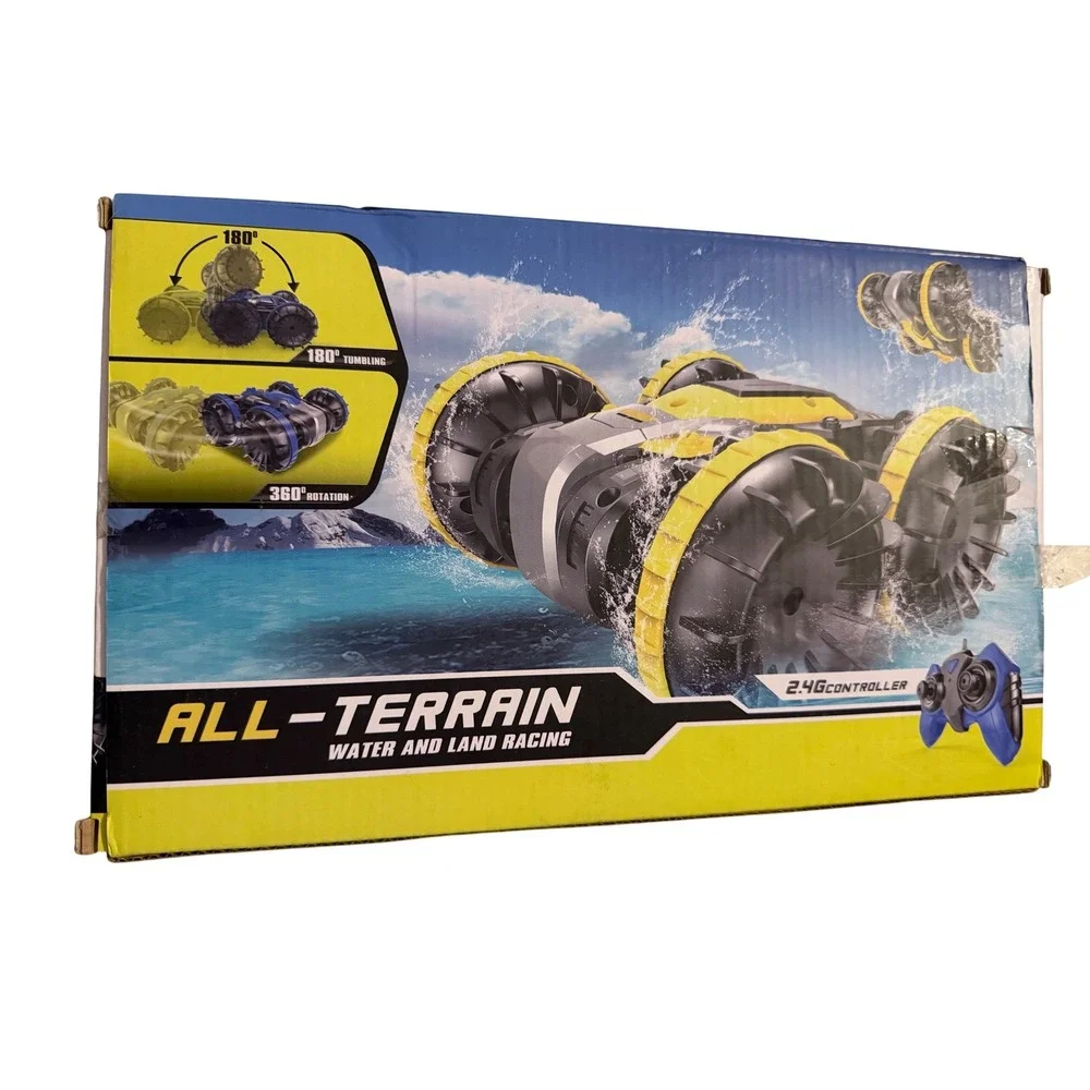 2.4GHz Amphibious RC Stunt Car Water‎ Land Racing Vehicle Rechargeable Blue